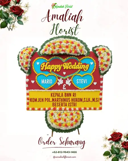 Papan Bunga Pernikahan Terunyan